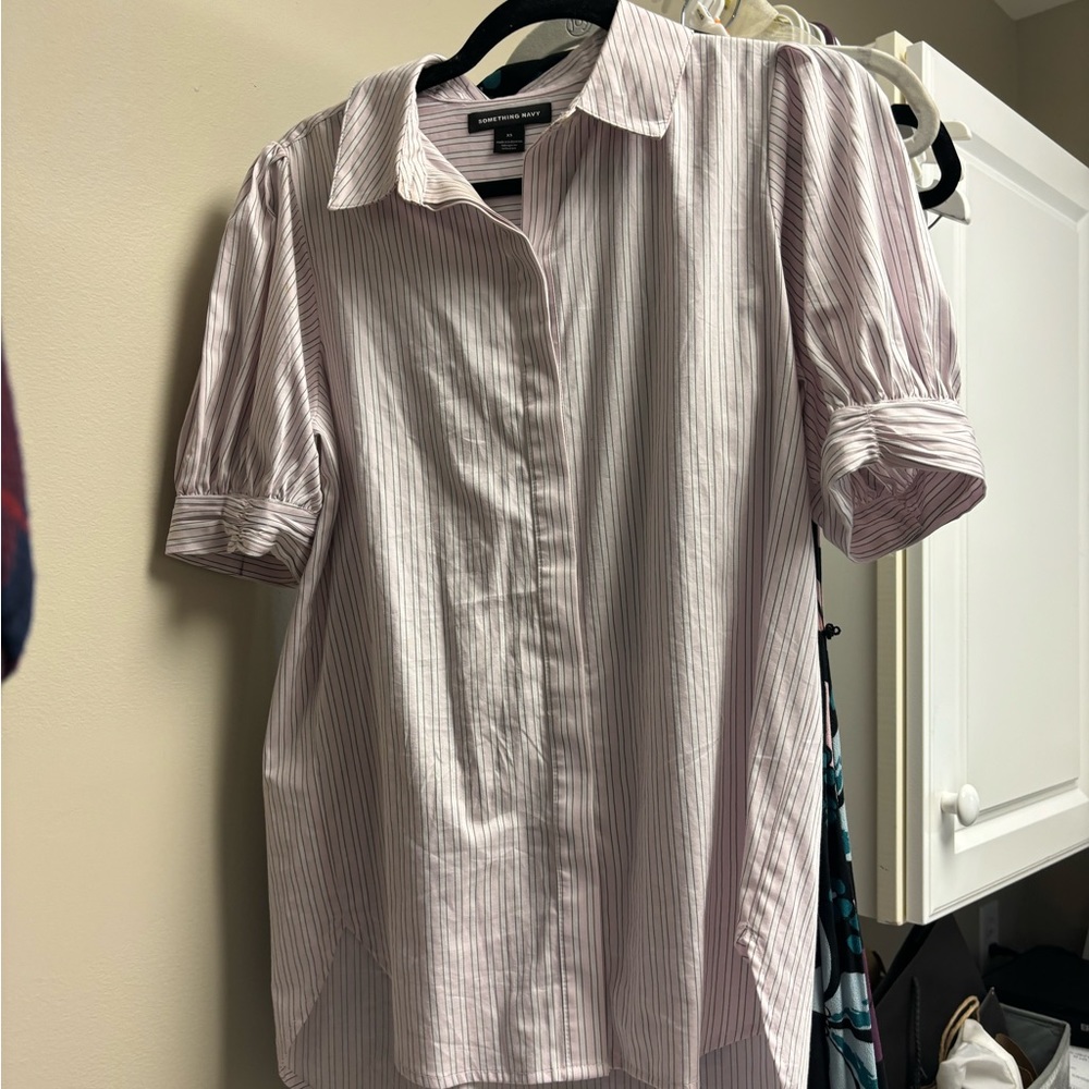 Something Navy blouse